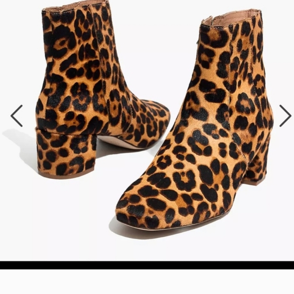 NWOT - Madewell The Jada Boot in Leopard Calf Hair